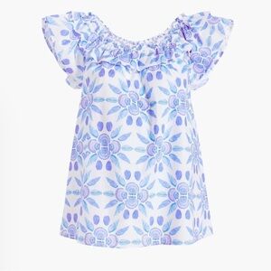 NWT Hill House The Augustine Top In Blue Shell
Mosaic Print
